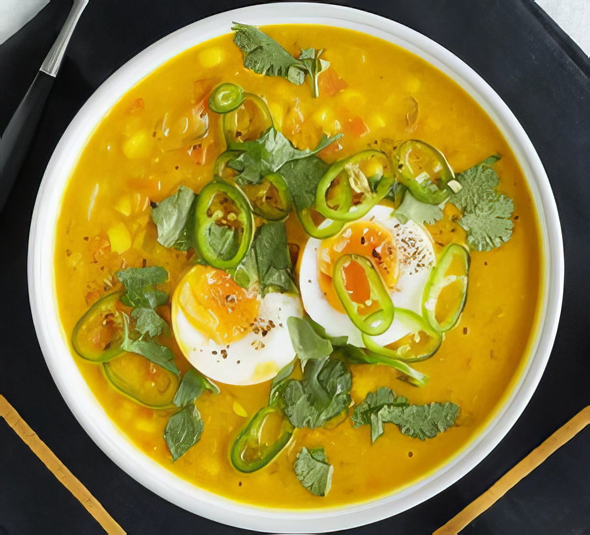 Kukuřičná polévka na kari