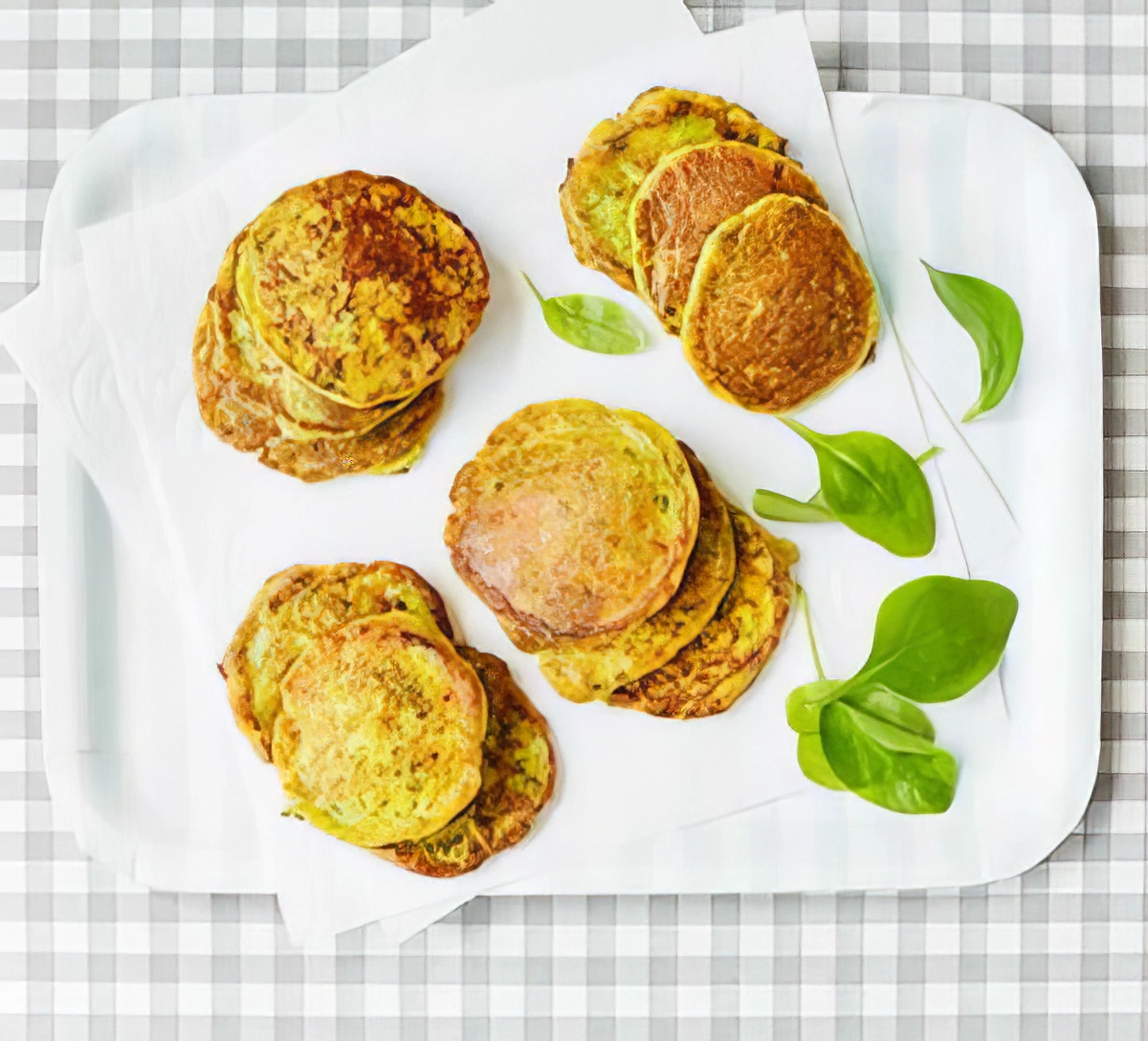 Kukuřičné a špenátové lívance